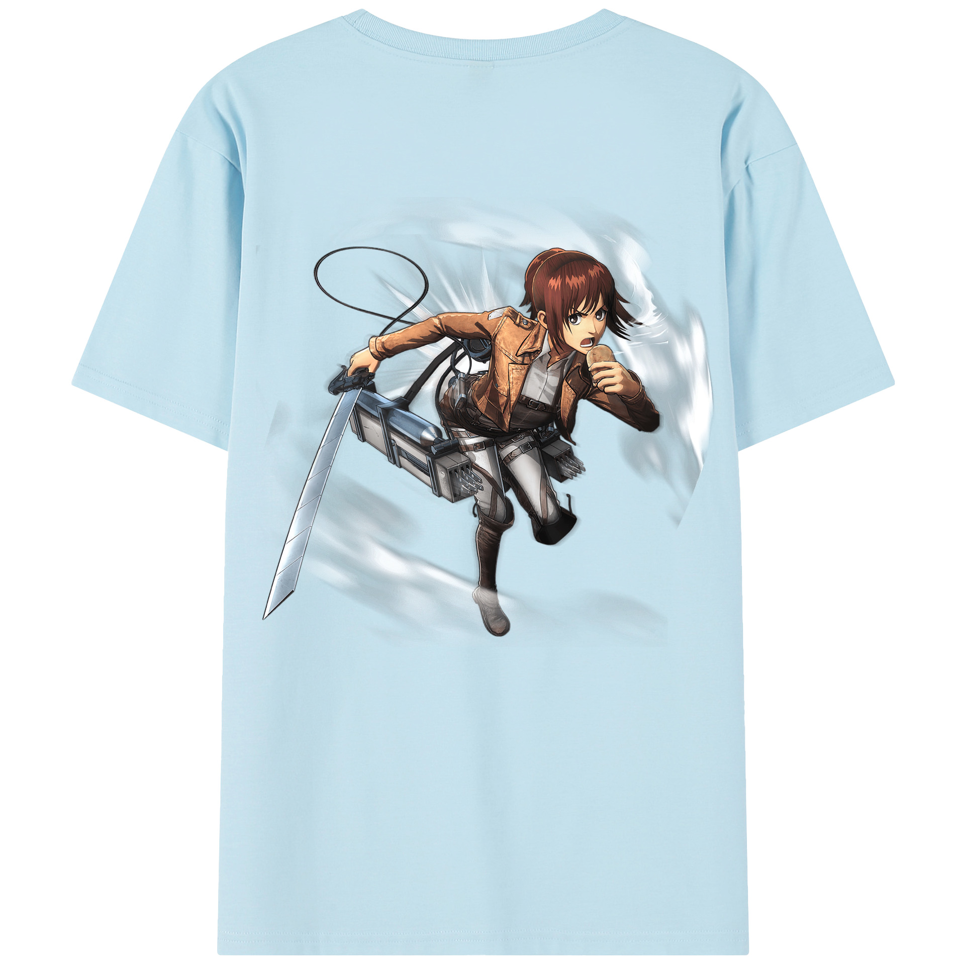 （画像用） 進撃の巨人 サシャ·ブラウス Attack on Titan Sasha Blaus 綿100％半袖Tシャツ（背面プリント）